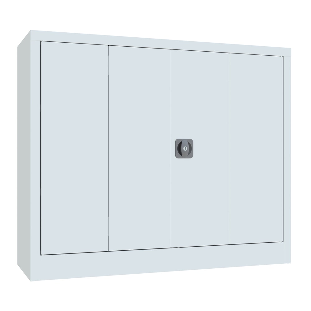 Numéro de l'image du produit 1: Armoire à porte repliable PAVOY avec 2 tablettes, H x l x P 1 000 x 1 200 x 400 mm, gris clair, gris clair