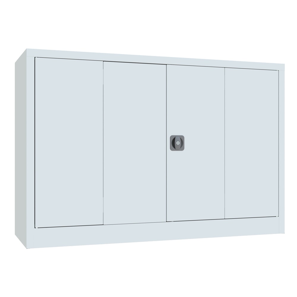 Numéro de l'image du produit 1: Armoire à porte repliable PAVOY avec 2 tablettes, H x l x P 1 000 x 1 500 x 500 mm, gris clair, gris clair