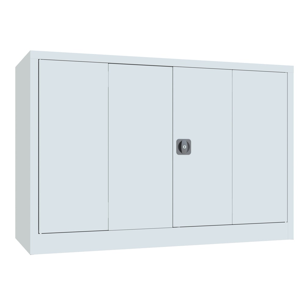 Numéro de l'image du produit 1: Armoire à porte repliable PAVOY avec 2 tablettes, H x l x P 1 000 x 1 500 x 600 mm, gris clair, gris clair
