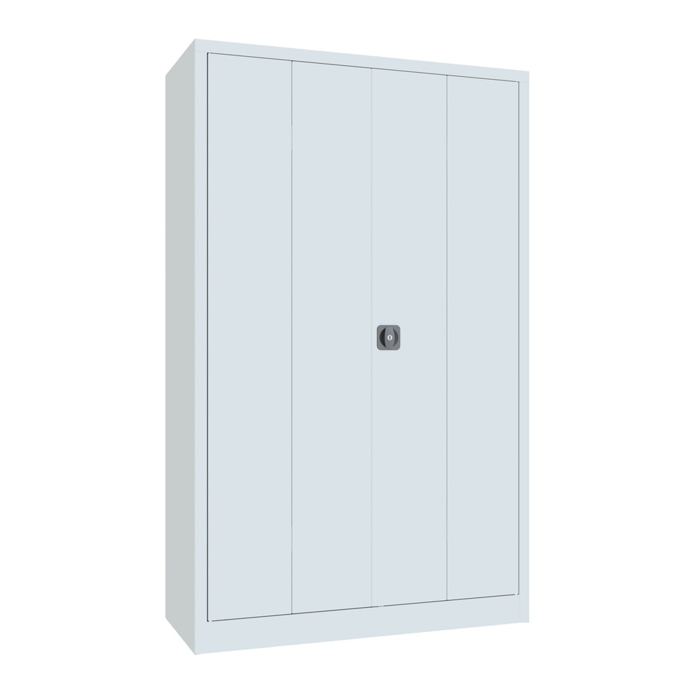 Numéro de l'image du produit 1: Armoire à porte repliable PAVOY avec 4 tablettes, H x l x P 1 950 x 1 200 x 500 mm, gris clair, gris clair