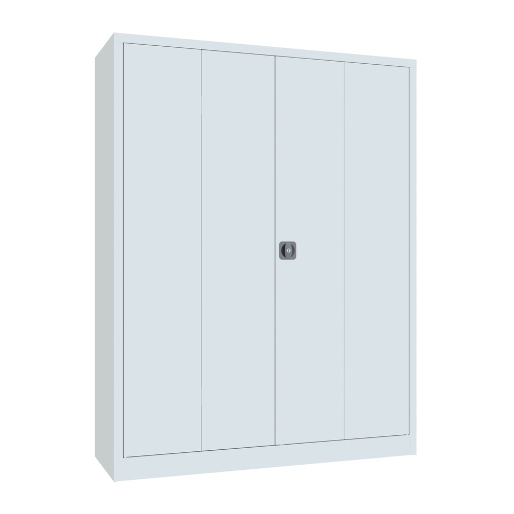 N° de l'image du produit 1 : Armoire à porte repliable PAVOY avec 4 tablettes, H x l x P 1 950 x 1 500 x 500 mm, gris clair, gris clair