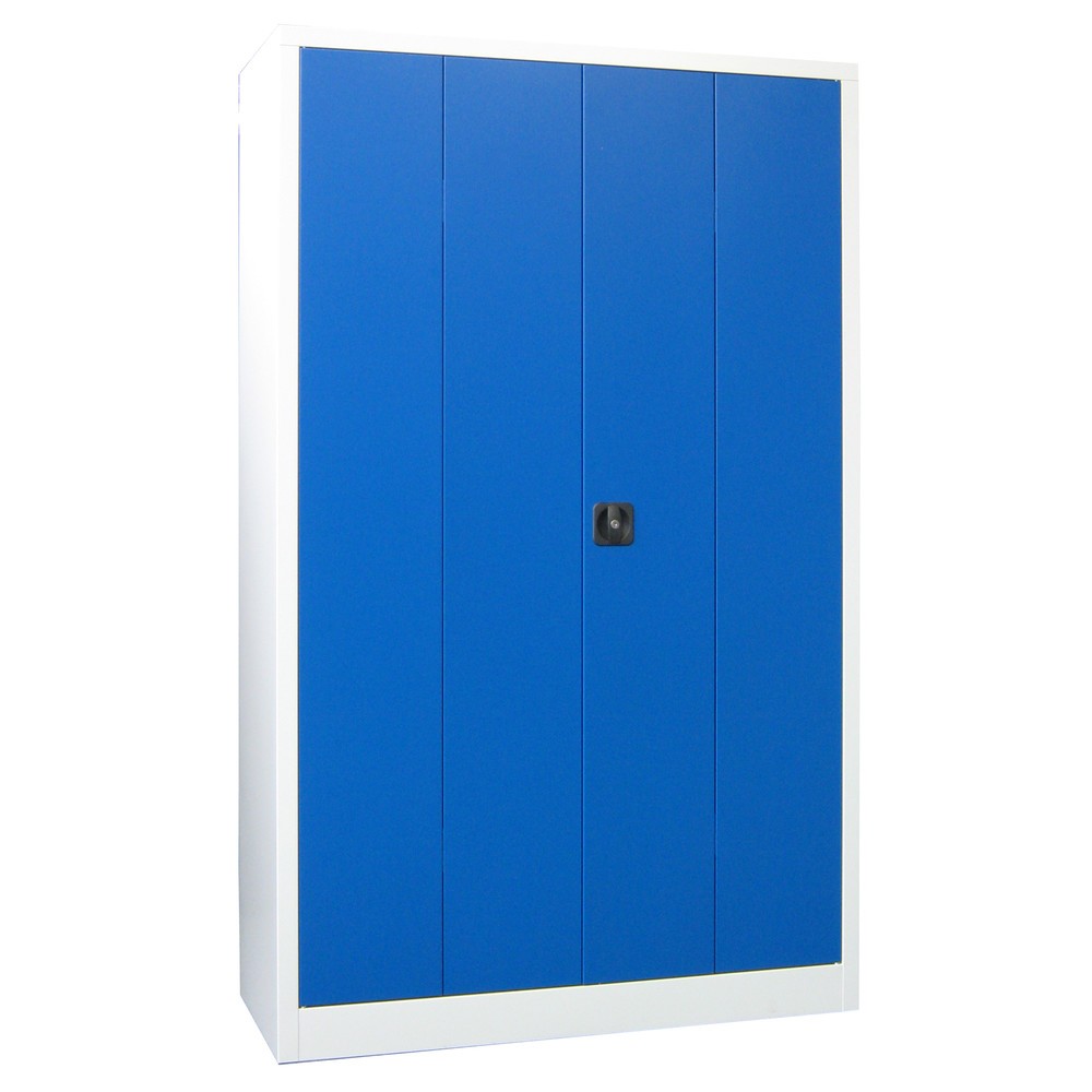 Numéro de l'image du produit 4: Armoire à porte repliable PAVOY avec 4 tablettes, H x l x P 1 950 x 1 500 x 600 mm, gris anthracite, gris clair