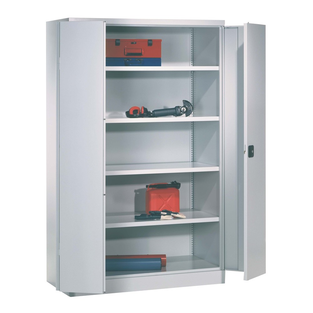 Numéro de l'image du produit 6: Armoire à porte repliable PAVOY avec 4 tablettes, H x l x P 1 950 x 1 500 x 600 mm, gris anthracite, gris clair