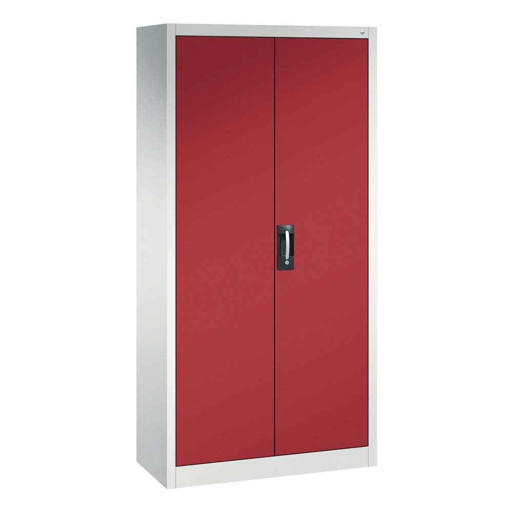 Numéro de l'image du produit 1: Armoire à portes battantes avec 21 compartiments, H x l x P 1 950 x 930 x 400 mm, gris clair, rouge rubis