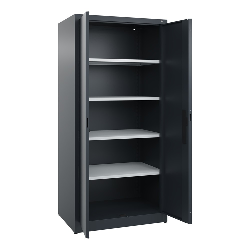 Numéro de l'image du produit 4: Armoire à portes battantes C+P, 5 niveaux, H x l x P 1950 x 930 x 600 mm, gris anthracite, gris anthracite