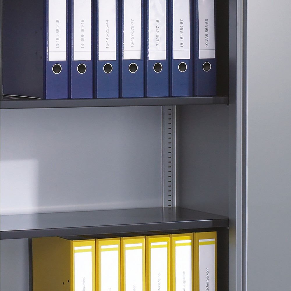 Numéro de l'image du produit 2: Armoire à portes coulissantes C+P Asisto, 5 hauteurs de classeur, largeur 1 200 mm, blanc signalisation, blanc signalisation