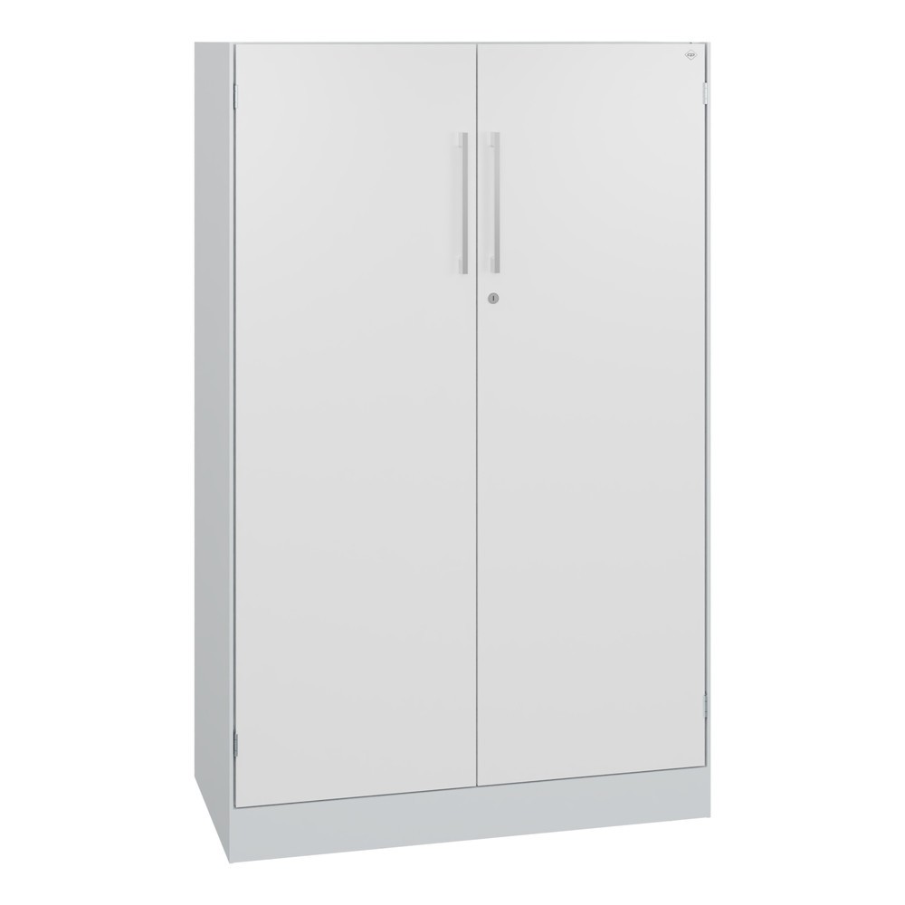 Illustration du produit: Armoire à portes battantes C+P Asisto, 3 hauteurs de classeur, largeur 800 mm, gris clair, blanc signalisation