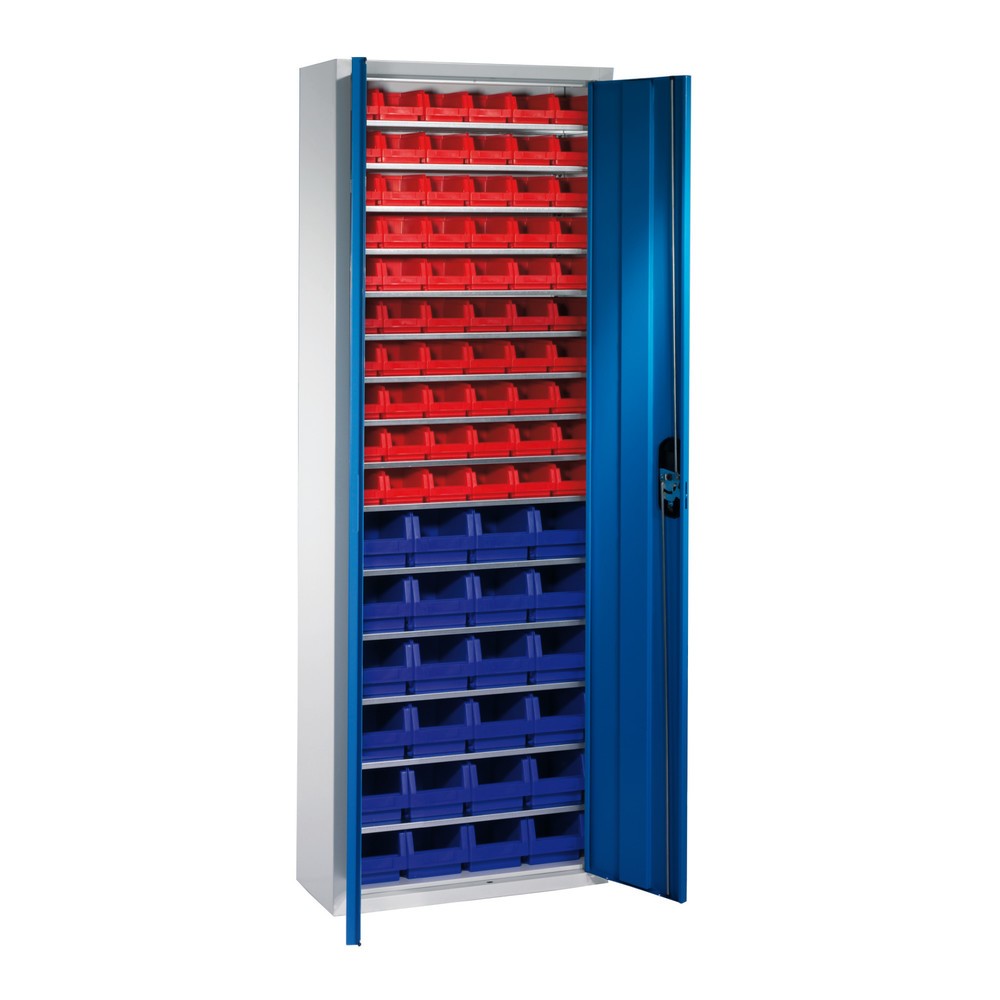 Numéro de l'image du produit 1: Armoire à bacs C+P avec bacs à bec, haut. x larg. x prof. 1 980 x 700 x 300 mm, 60x taille 2, 24x taille 3