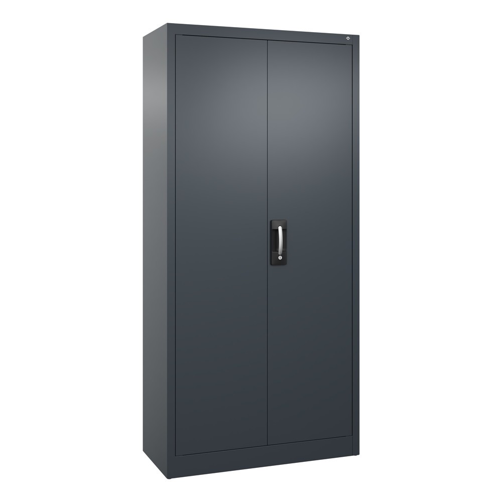 Numéro de l'image du produit 1: Armoire à portes battantes d’atelier C+P avec 4 tablettes, H x l x P 1 950 x 930 x 400 mm, gris anthracite, gris anthracite