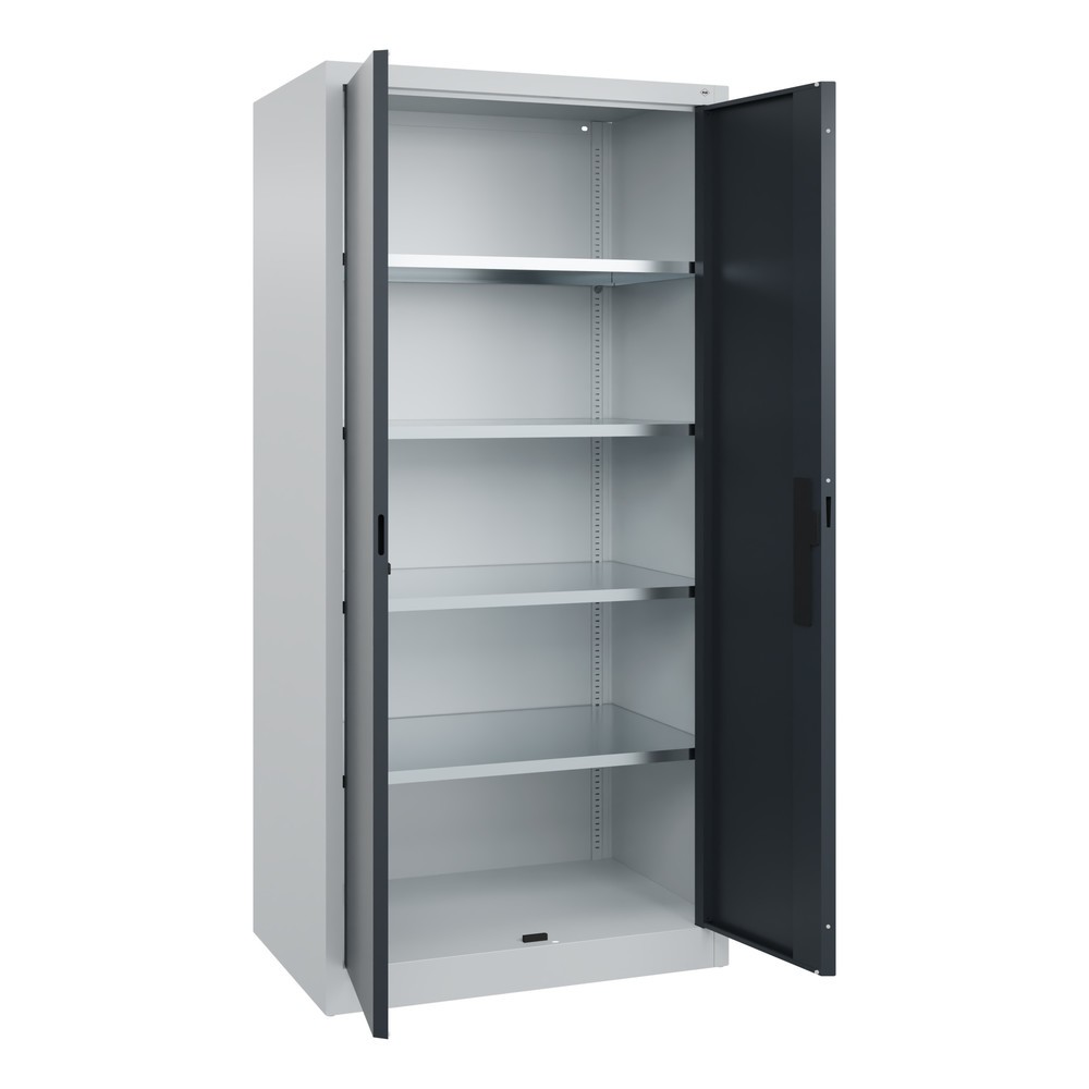 Numéro de l'image du produit 17: Armoire à portes battantes d’atelier C+P avec 4 tablettes, H x l x P 1 950 x 930 x 600 mm, gris clair, gris anthracite