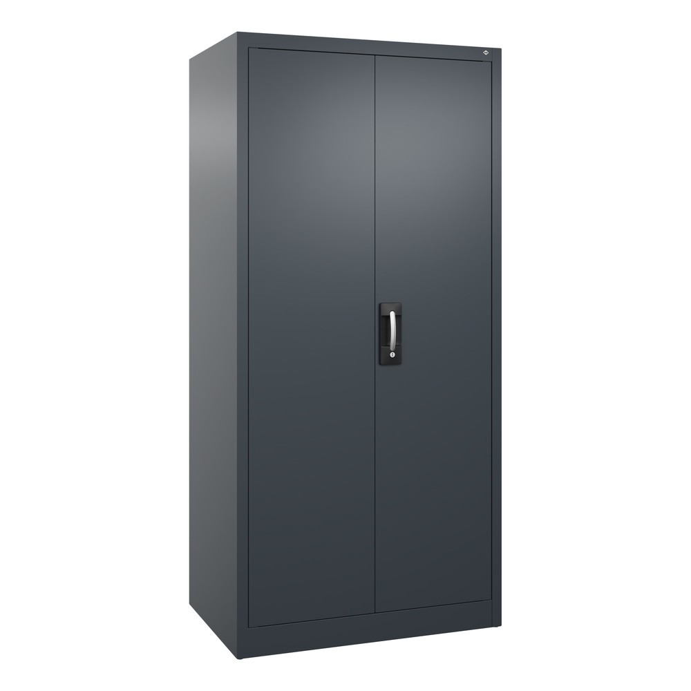 Illustration du produit: Armoire à portes battantes d’atelier C+P avec 4 tablettes, H x l x P 1 950 x 930 x 600 mm, gris anthracite, gris anthracite