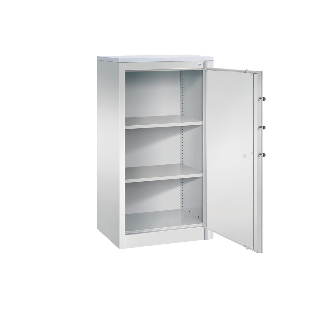 Armoire à portes battantes de sécurité C+P, 3 niveaux, H x l x P 1 226 x 650 x 500 mm, gris clair/gris clair, Gris clair N° de l'image du produit 2 : Armoire à portes battantes de sécurité C+P, 3 niveaux, H x l x P 1 226 x 650 x 500 mm, gris clair/gris clair, Gris clair