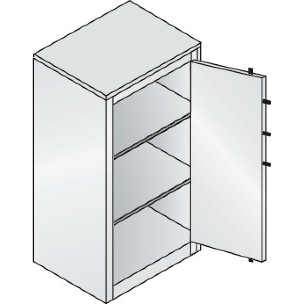 Numéro de l'image du produit 2: Armoire à portes battantes de sécurité C+P, 3 niveaux, H x l x P 1 226 x 650 x 500 mm, Érable