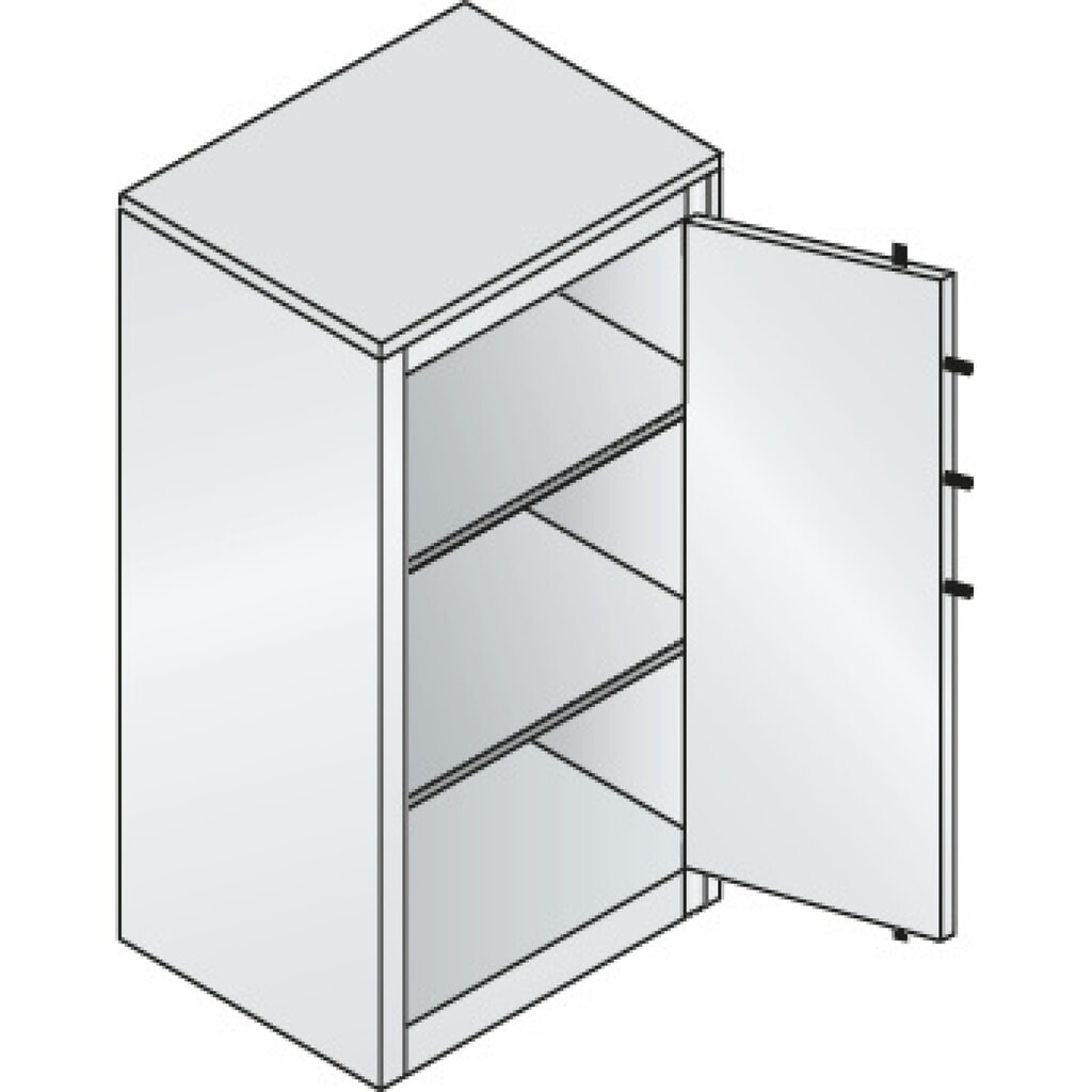 Armoire à portes battantes de sécurité C+P, 3 niveaux, H x l x P 1 226 x 650 x 500 mm, gris clair/gris clair, Gris clair N° de l'image du produit 4 : Armoire à portes battantes de sécurité C+P, 3 niveaux, H x l x P 1 226 x 650 x 500 mm, gris clair/gris clair, Gris clair