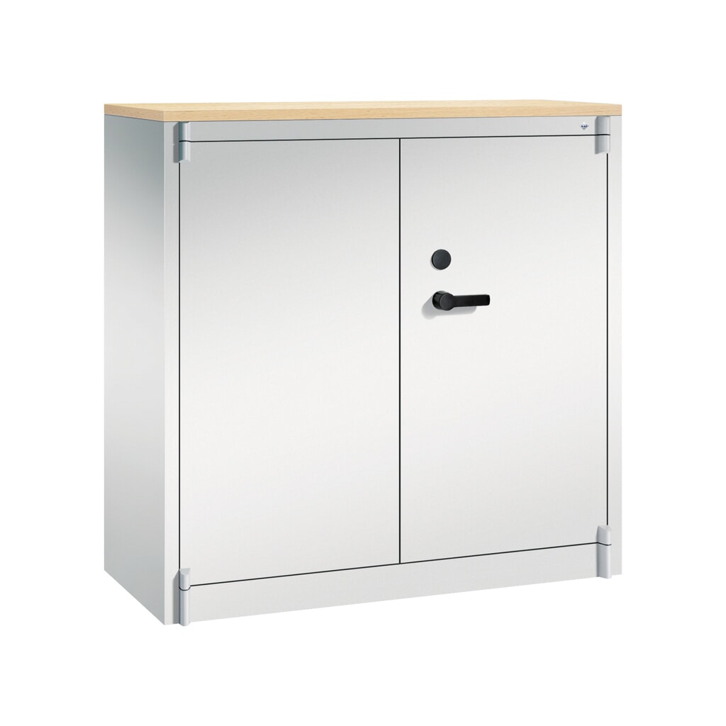 Armoire à portes battantes de sécurité C+P, 3 niveaux, H x l x P 1 226 x 1 200 x 500 mm, gris clair/gris clair, Érable Illustration du produit: Armoire à portes battantes de sécurité C+P, 3 niveaux, H x l x P 1 226 x 1 200 x 500 mm, gris clair/gris clair, Érable