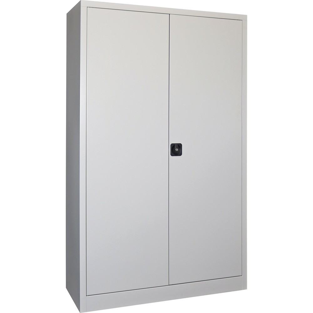 Numéro de l'image du produit 3: Armoire à portes battantes PAVOY, 4 tablettes, H x l x P 1 950 x 1 200 x 400 mm, gris clair, gris clair