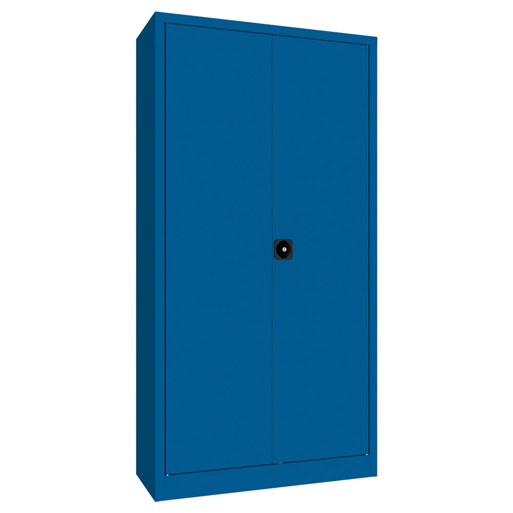 Numéro de l'image du produit 1: Armoire à portes battantes PAVOY, 4 tablettes, H x l x P 1 950 x 1 000 x 400 mm, bleu gentiane, bleu gentiane