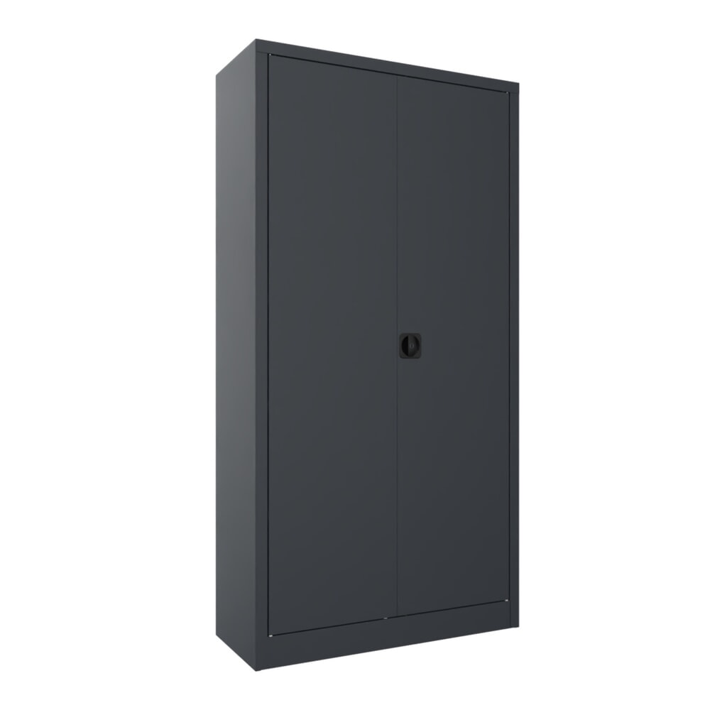 Numéro de l'image du produit 1: Armoire à portes battantes PAVOY, 4 tablettes, H x l x P 1 950 x 1 000 x 400 mm, gris anthracite, gris anthracite