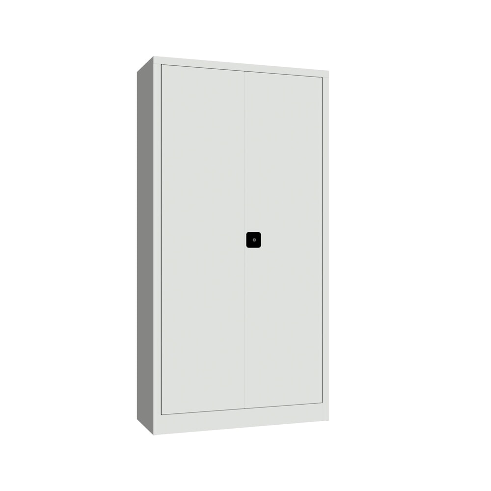 Numéro de l'image du produit 1: Armoire à portes battantes PAVOY, 4 tablettes, H x l x P 1 950 x 1 000 x 400 mm, gris clair, gris clair