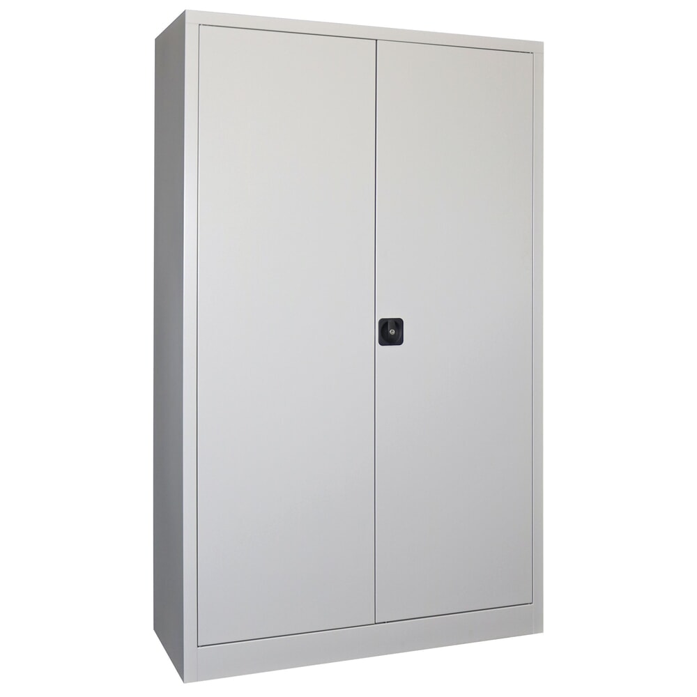 Numéro de l'image du produit 1: Armoire à portes battantes PAVOY, 4 tablettes, H x l x P 1 950 x 1 200 x 400 mm, gris clair, gris clair