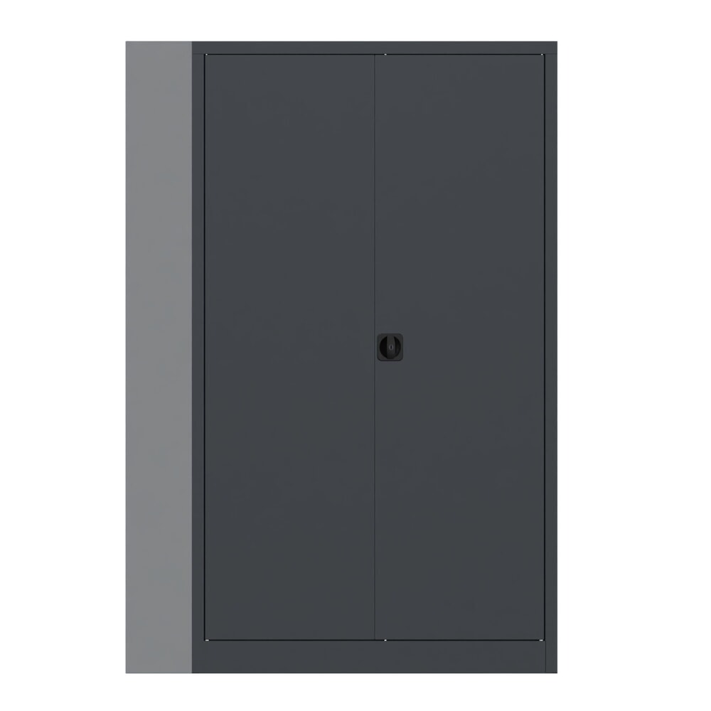 Numéro de l'image du produit 1: Armoire à portes battantes PAVOY, 4 tablettes, H x l x P 1 950 x 1 200 x 600 mm, gris anthracite, gris anthracite