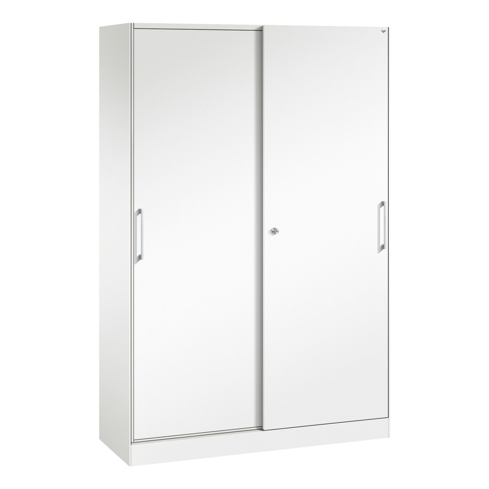 Numéro de l'image du produit 1: Armoire à portes coulissantes C+P Asisto, 5 hauteurs de classeur, largeur 1 200 mm, blanc signalisation, blanc signalisation