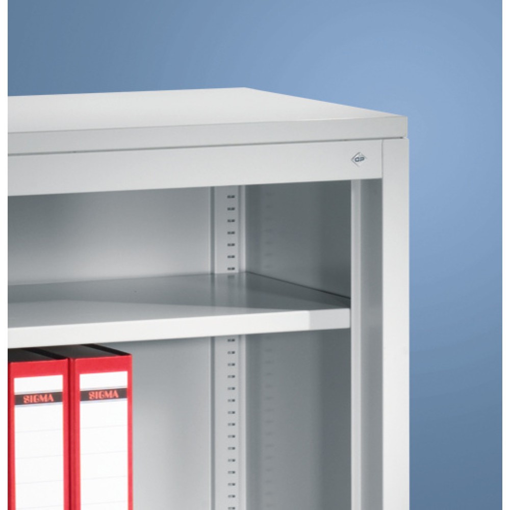 Numéro de l'image du produit 4: Armoire à portes coulissantes, H x l x P 1 950 x 1 200 x 400 mm, gris clair, rouge rubis