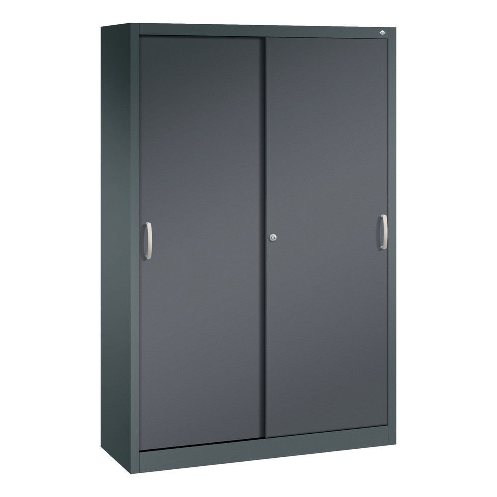 Numéro de l'image du produit 1: Armoire à portes coulissantes, H x l x P 1 950 x 1 200 x 400 mm, gris anthracite, gris noir