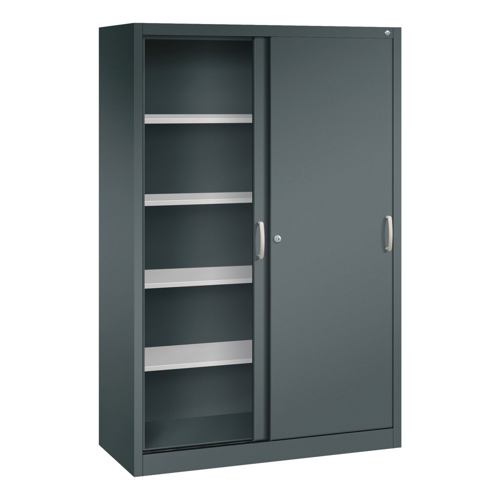 Numéro de l'image du produit 3: Armoire à portes coulissantes, 1 950 x 1 200 x 500 mm, gris anthracite, gris anthracite