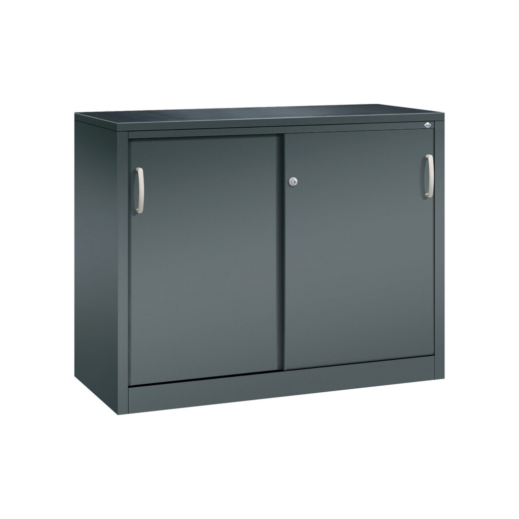 Illustration du produit: Armoire à portes coulissantes pour charges lourdes C+P, H x l x P 1 000 x 1 200 x 500 mm, gris anthracite, gris anthracite