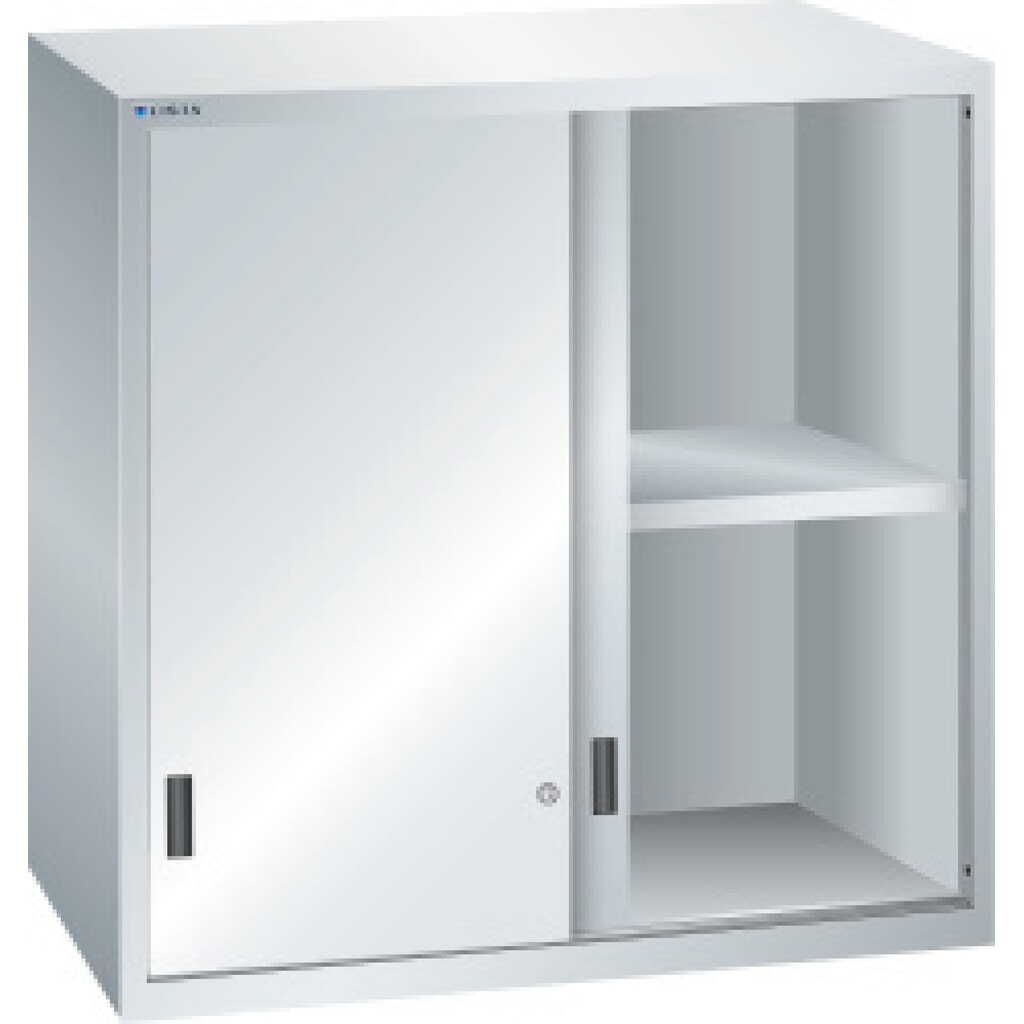 Armoire à poser avec portes coulissantes pour armoire de bureau LISTA, HxlxP 1 000 x 1 023 x 725 mm, gris clair Illustration du produit: Armoire à poser avec portes coulissantes pour armoire de bureau LISTA, HxlxP 1 000 x 1 023 x 725 mm, gris clair