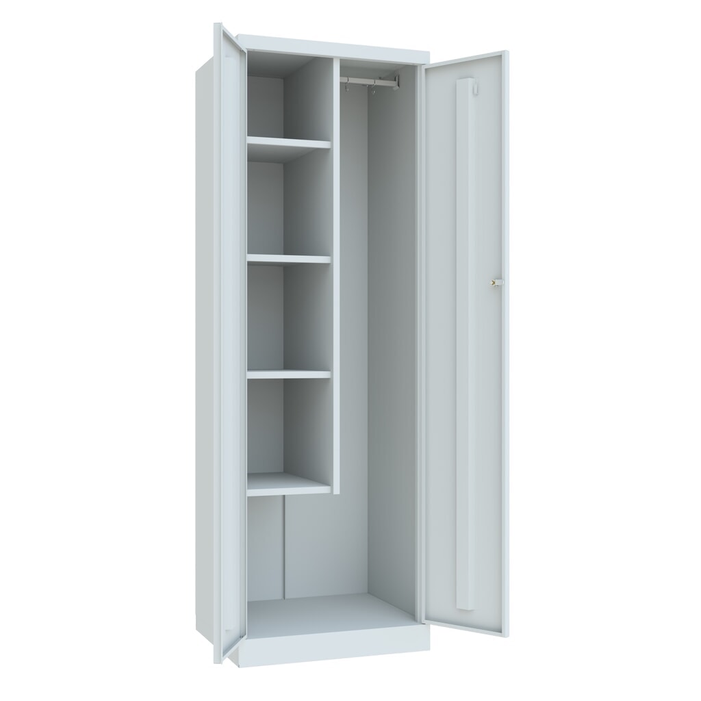 Armoire à produits d’entretien PAVOY, H x l x P 1 800 x 500 x 600 mm, gris clair, gris clair N° de l'image du produit 3 : Armoire à produits d’entretien PAVOY, H x l x P 1 800 x 500 x 600 mm, gris clair, gris clair