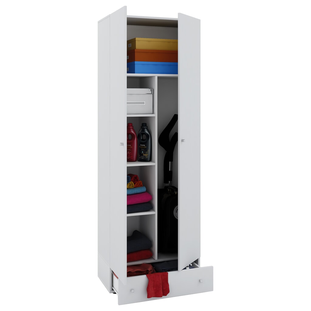 Armoire à produits d’entretien Vandol II, avec portes et tiroir