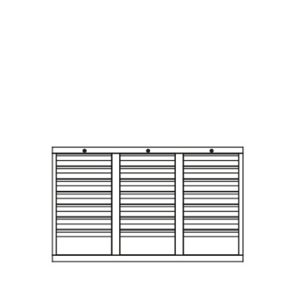 N° de l'image du produit 6 : Armoire à tiroirs légère PAVOY, guidage à coulissement, tiroirs 18 x 100 mm + 3 x 200 mm, largeur 1 500 mm, blanc pur, blanc pur