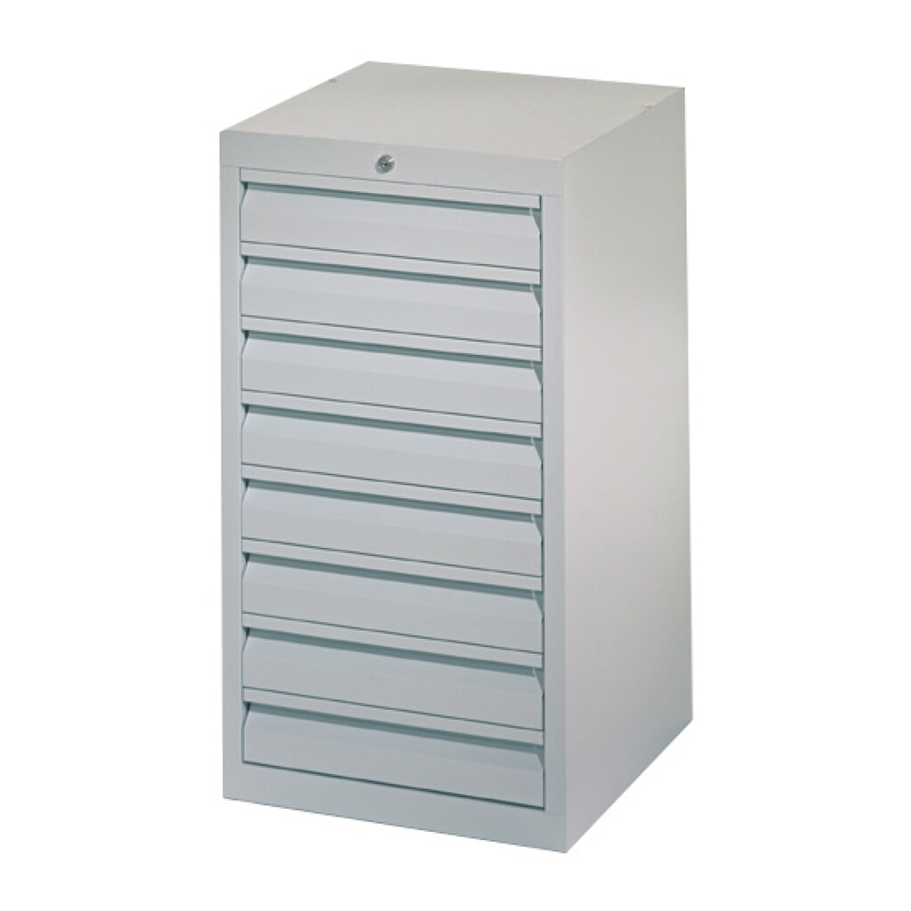 Armoire à tiroirs légère PAVOY, guidage à coulissement, tiroirs 2 x 100 mm + 3 x 200 mm, largeur 500 mm, bleu clair, gris clair N° de l'image du produit 6 : Armoire à tiroirs légère PAVOY, guidage à coulissement, tiroirs 2 x 100 mm + 3 x 200 mm, largeur 500 mm, bleu clair, gris clair