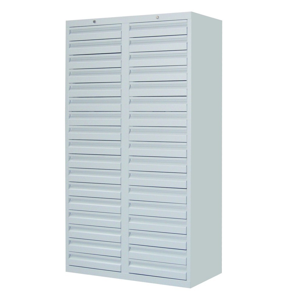 Numéro de l'image du produit 3: Armoire à tiroirs légère PAVOY, guidage à coulissement, tiroirs 34 x 100 mm, largeur 1 000 m, gris clair, gris clair