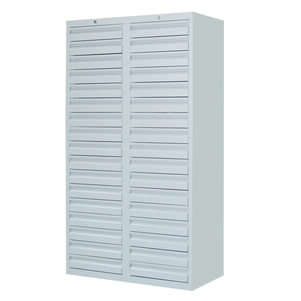 Numéro de l'image du produit 1: Armoire à tiroirs légère PAVOY, guidage à coulissement, tiroirs 34 x 100 mm, largeur 1 000 m, gris clair, gris clair