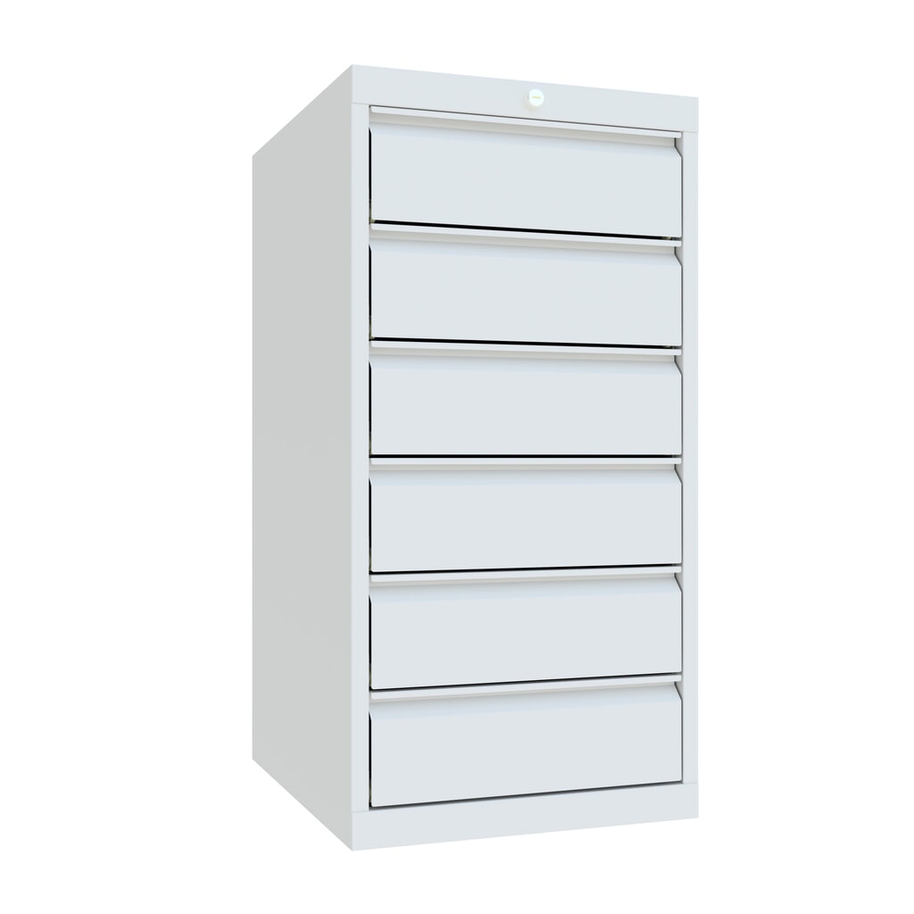 Armoire à tiroirs PAVOY, hauteur 1 000 mm, tiroirs 6 x 150 mm, largeur 500 mm, gris clair, gris clair N° de l'image du produit 1 : Armoire à tiroirs PAVOY, hauteur 1 000 mm, tiroirs 6 x 150 mm, largeur 500 mm, gris clair, gris clair