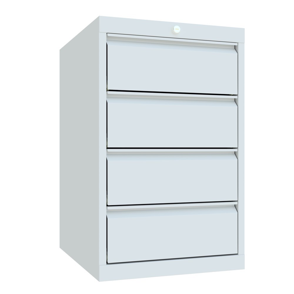 Numéro de l'image du produit 3: Armoire à tiroirs PAVOY, hauteur 800 mm, tiroirs 4 x 175 mm, largeur 500 mm, gris clair, gris clair