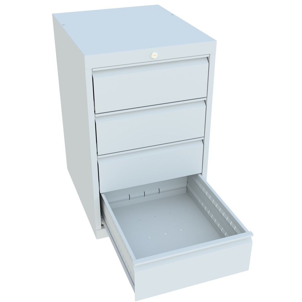 Numéro de l'image du produit 4: Armoire à tiroirs PAVOY, hauteur 800 mm, tiroirs 4 x 175 mm, largeur 500 mm, gris clair, gris clair