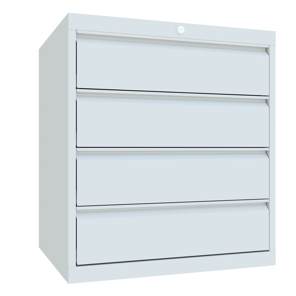 Numéro de l'image du produit 1: Armoire à tiroirs PAVOY, hauteur 800 mm, tiroirs 4 x 175 mm, largeur 715 mm, gris clair, gris clair