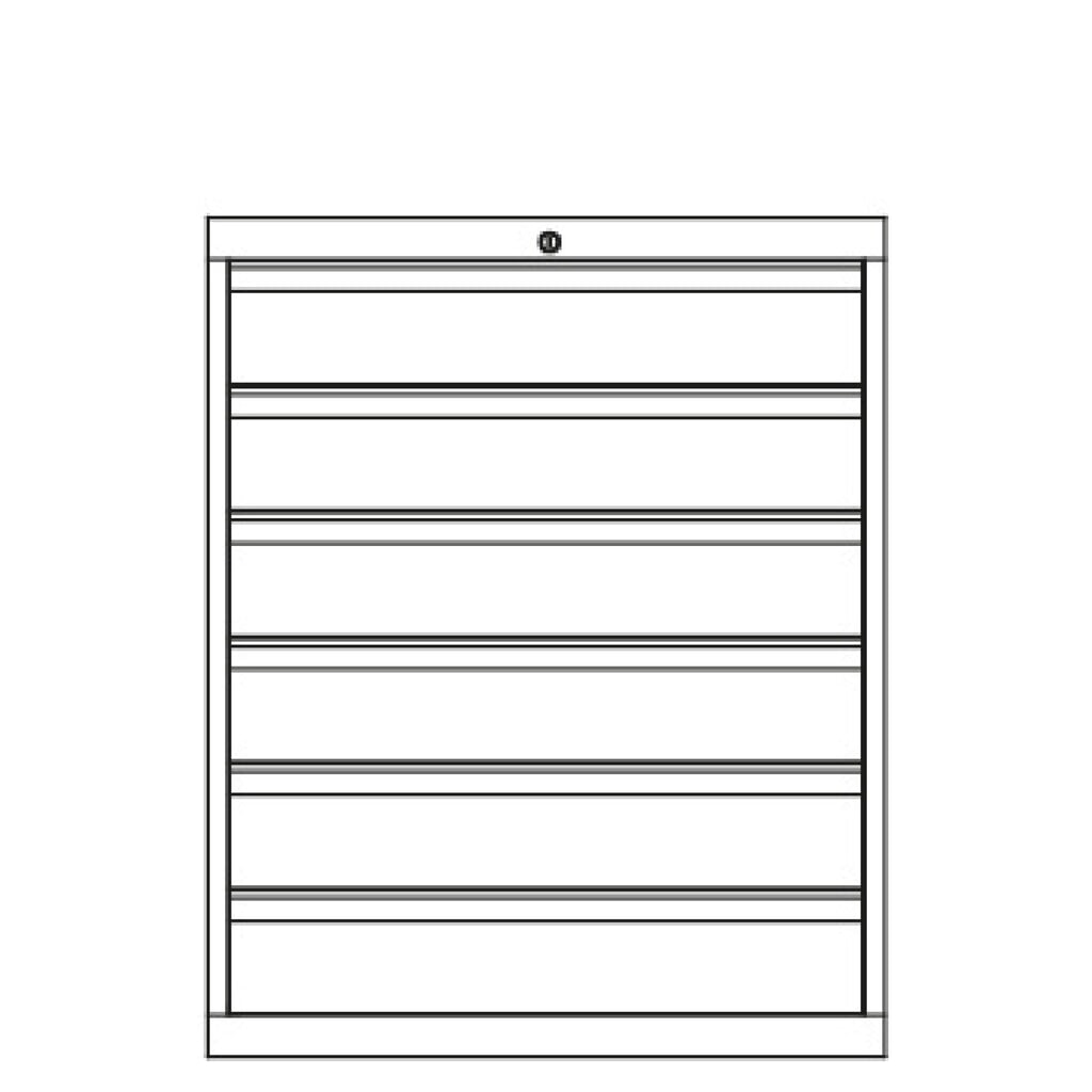 N° de l'image du produit 3 : Armoire à tiroirs PAVOY, hauteur 800 mm, tiroirs 4 x 75 mm + 4 x 100 mm, largeur 1 023 mm, gris clair, gris anthracite
