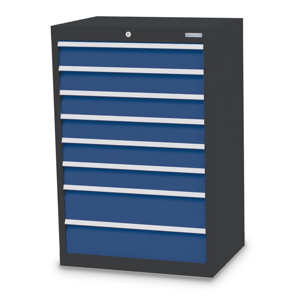 Armoire à tiroirs Profi, tiroirs de 6 x 100 + 2 x 150 mm, H x l x P 1 019 x 680 x 500 mm Bedrunka+Hirth