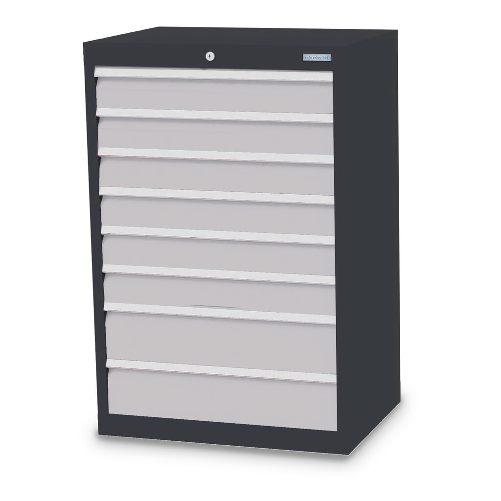 Armoire à tiroirs Profi, tiroirs de 6 x 100 + 2 x 150 mm, H x l x P 1 019 x 680 x 500 mm Bedrunka+Hirth