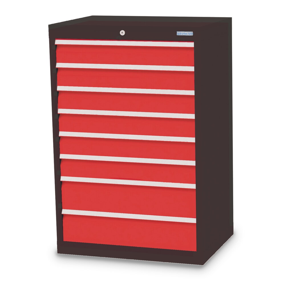 Armoire à tiroirs Profi, tiroirs de 6 x 100 + 2 x 150 mm, H x l x P 1 019 x 680 x 500 mm Bedrunka+Hirth