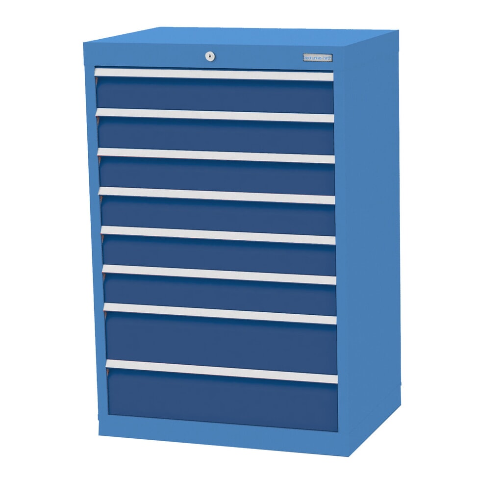 Armoire à tiroirs Profi, tiroirs de 6 x 100 + 2 x 150 mm, H x l x P 1 019 x 680 x 500 mm Bedrunka+Hirth