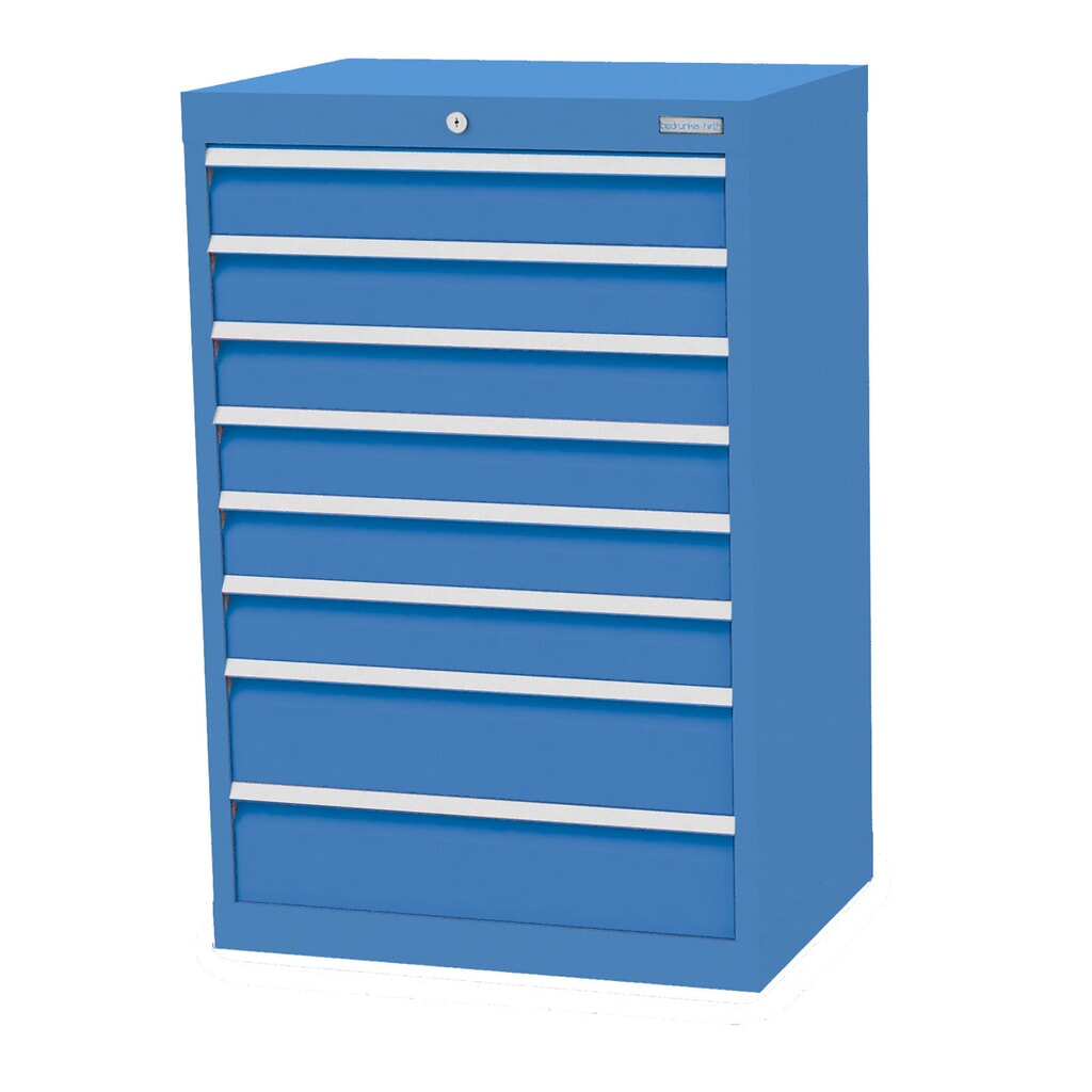 Armoire à tiroirs Profi, tiroirs de 6 x 100 + 2 x 150 mm, H x l x P 1 019 x 680 x 500 mm Bedrunka+Hirth