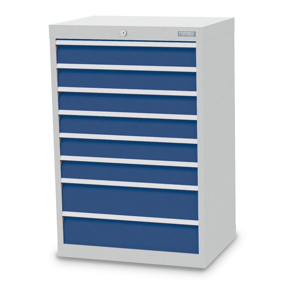 Armoire à tiroirs Profi, tiroirs de 6 x 100 + 2 x 150 mm, H x l x P 1 019 x 680 x 500 mm Bedrunka+Hirth