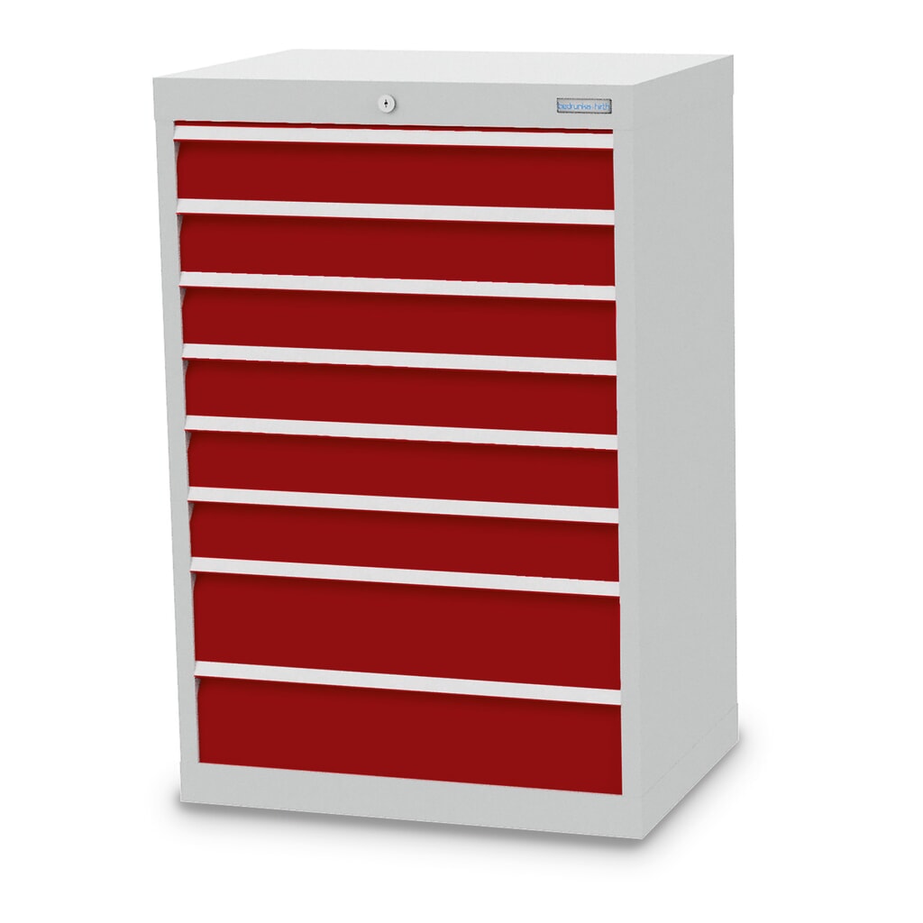 Armoire à tiroirs Profi, tiroirs de 6 x 100 + 2 x 150 mm, H x l x P 1 019 x 680 x 500 mm Bedrunka+Hirth