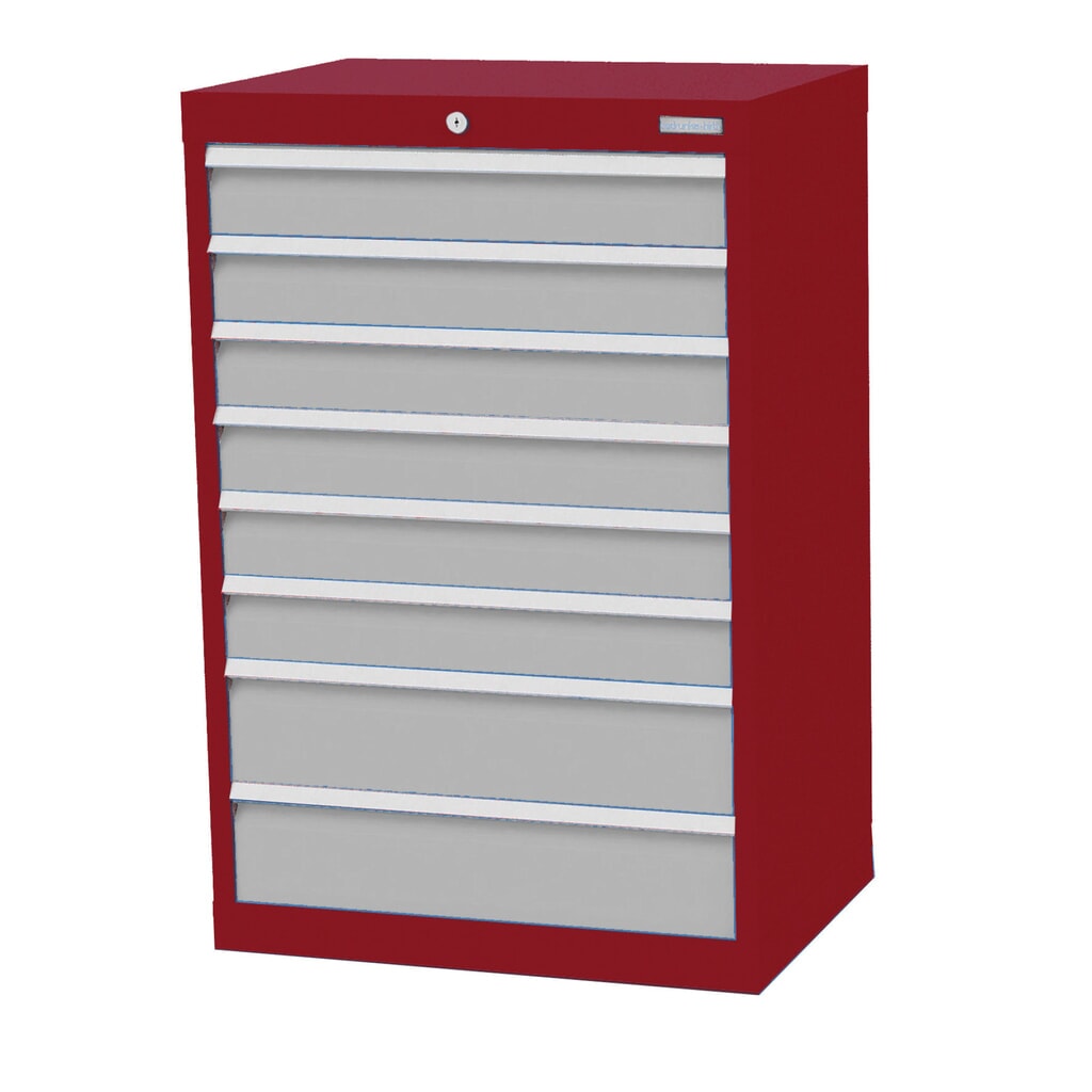 Armoire à tiroirs Profi, tiroirs de 6 x 100 + 2 x 150 mm, H x l x P 1 019 x 680 x 500 mm Bedrunka+Hirth